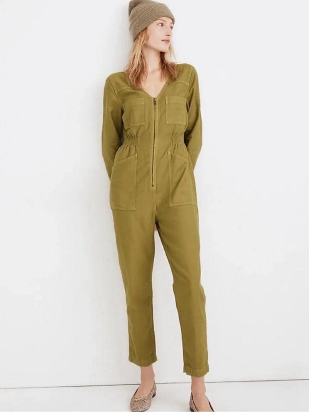 Madewell Garment Dyed Patch Pocket Coverall Jumpsuit Sz S